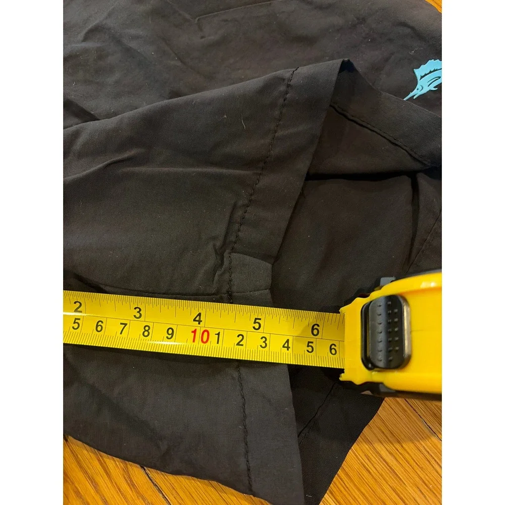 Tommy Bahama Mens Black Swim Trunks Cargo Pocket Marlin Logo Large L